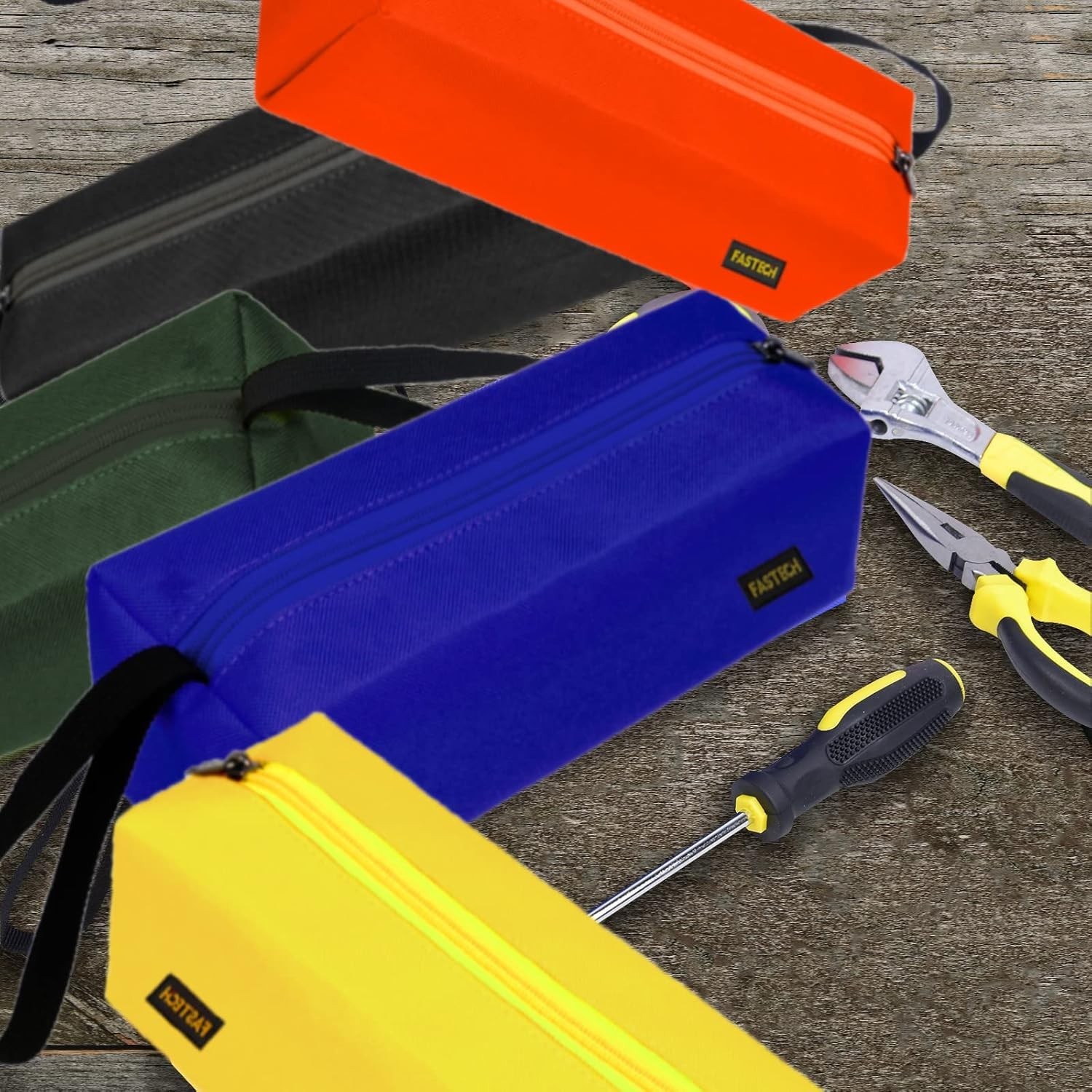 5-Pack Zipper Utility Tool Bag，Small Zipper Bags/Multi-Purpose Tool Pouch Tote B