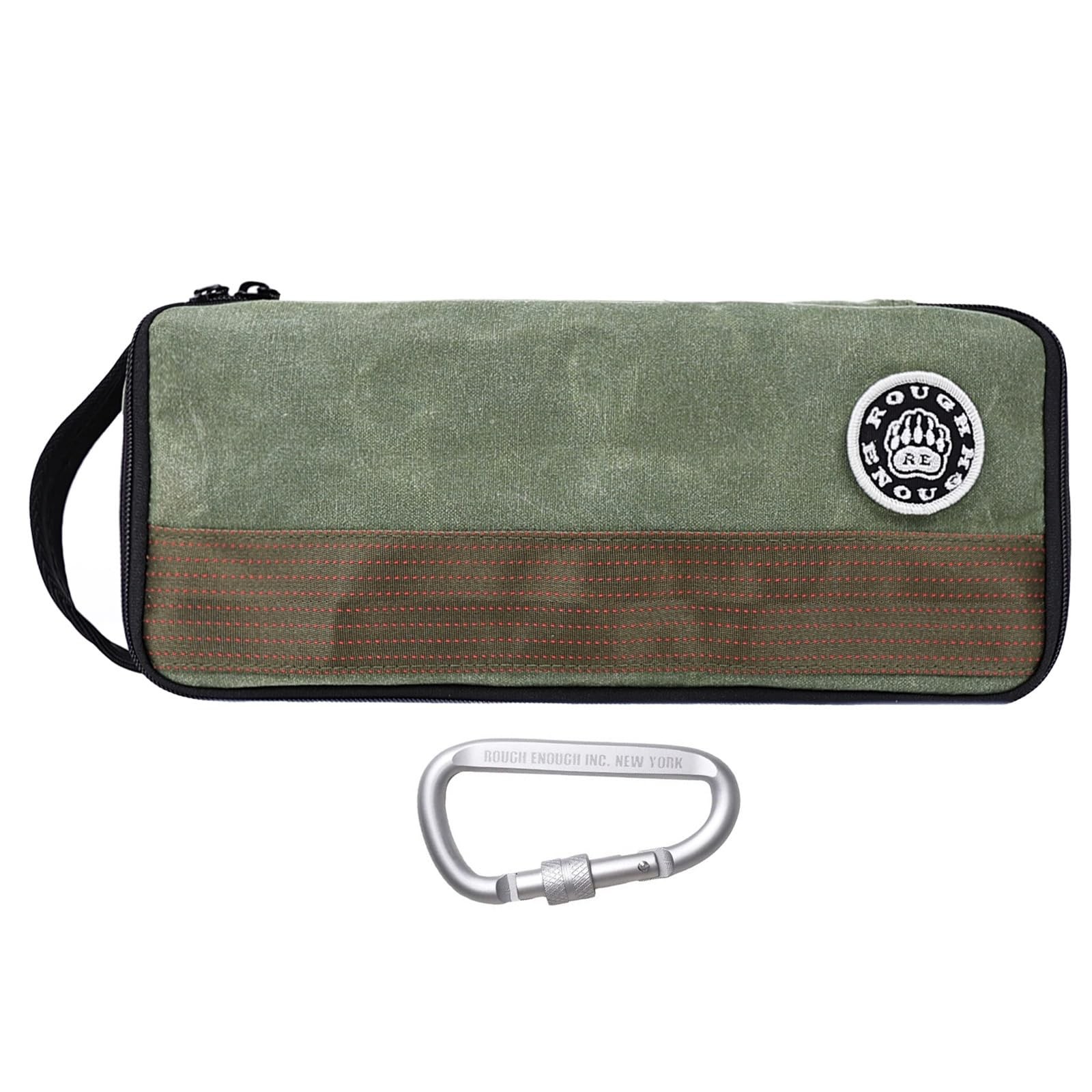 Rough Enough Small Tool Bag Case Portable Box EDC 12 x 4.3 x 4 inches, Green