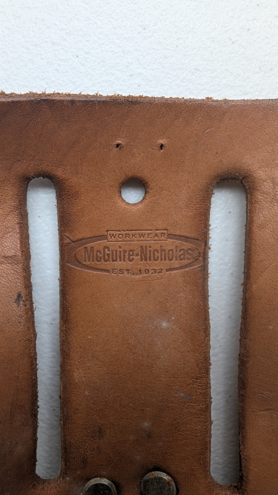 McGuire-Nicholas Workwear leather Tool Holster Sheath Saddle Leather Mexico 453R