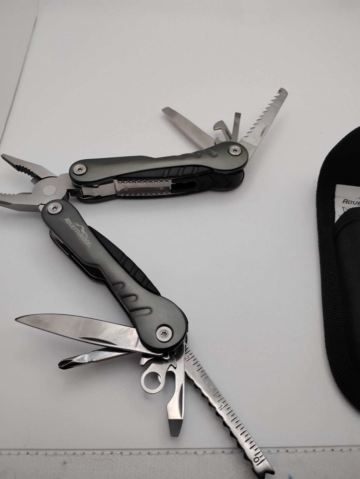 Adventuridge Stainless Steel 17 Tools Pocket Knife Nylon Belt Holster