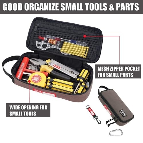 Rough Enough Small Tool Bag Pouch Canvas Portable Box Organizer Case with