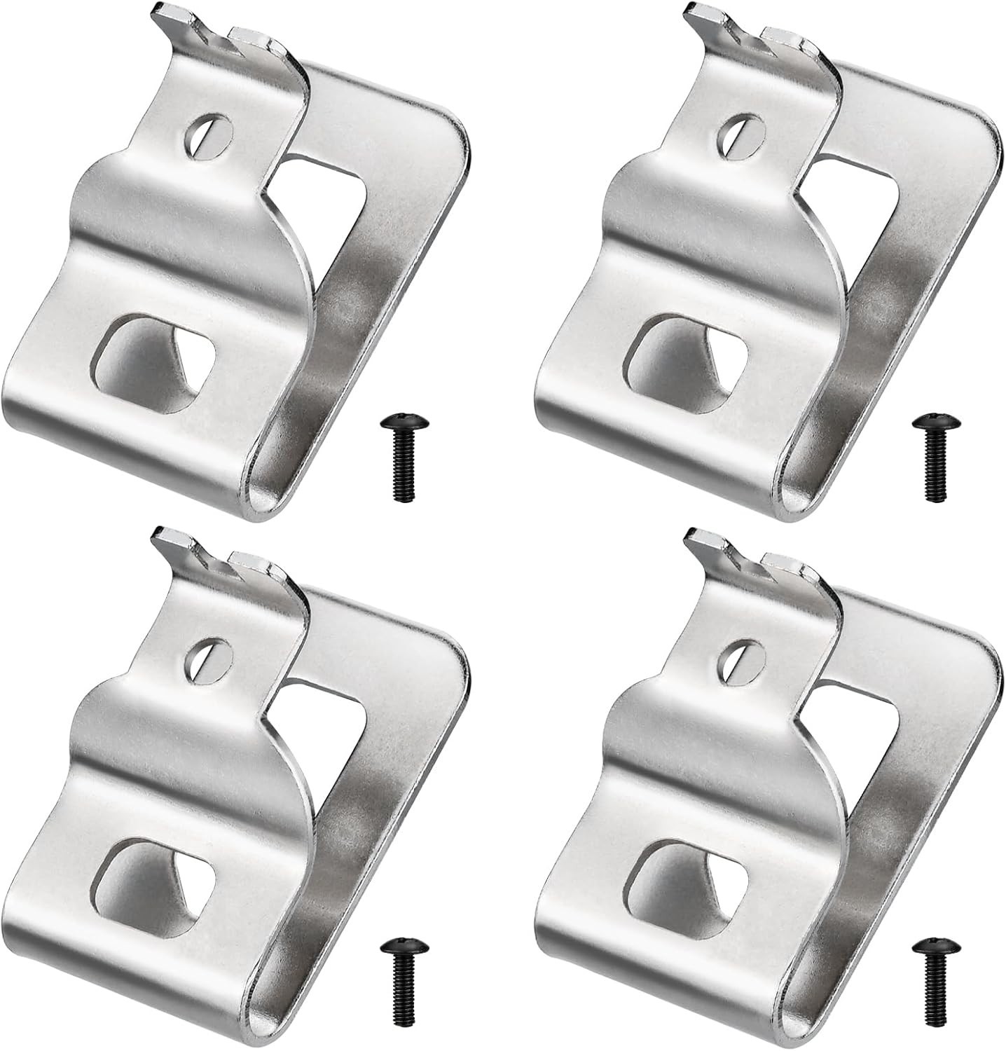 4 Stainless Steel Drill Clips for Dewalt – Easy Hook Installation with Screws
