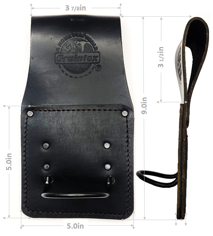 Oil Tanned Heavy Duty Leather Professional Fixed Hammer Holder W Loop Martillera