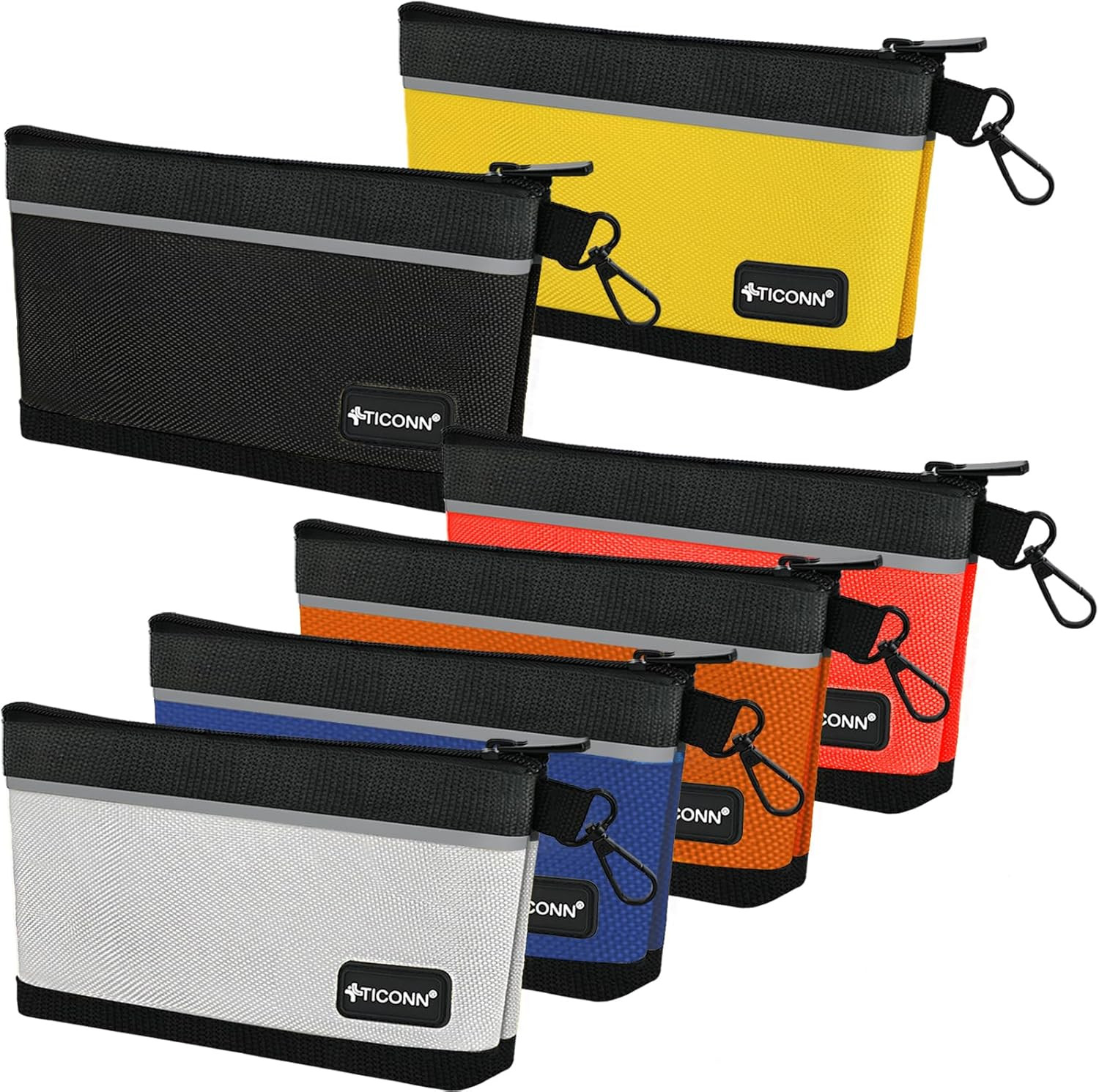 TICONN Tool Pouches with Zipper, 1680D Oxford Small Tool Bags, Waterproof Utilit