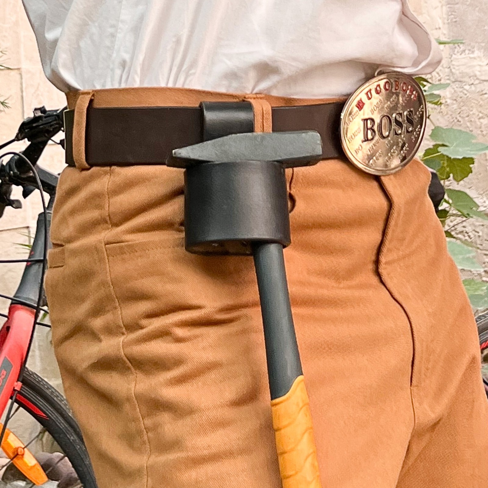 N! Axe Carrier with Belt Loop Thick Leather Cover for Hunting Camping and Hiking
