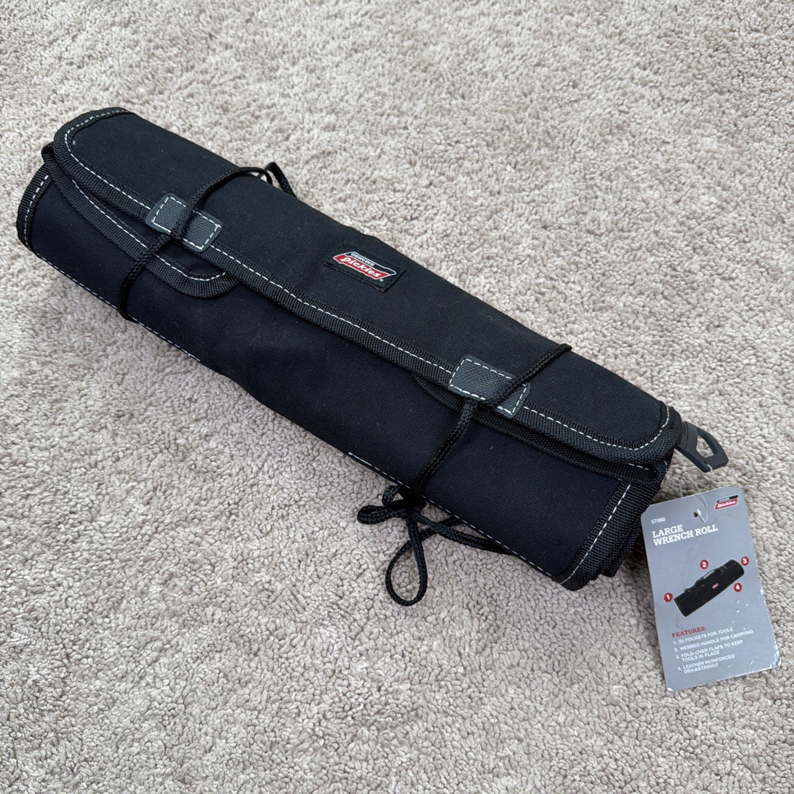 Wrench Roll Sleeve Hand Tool Bag Holder Large Black Dickies 57060