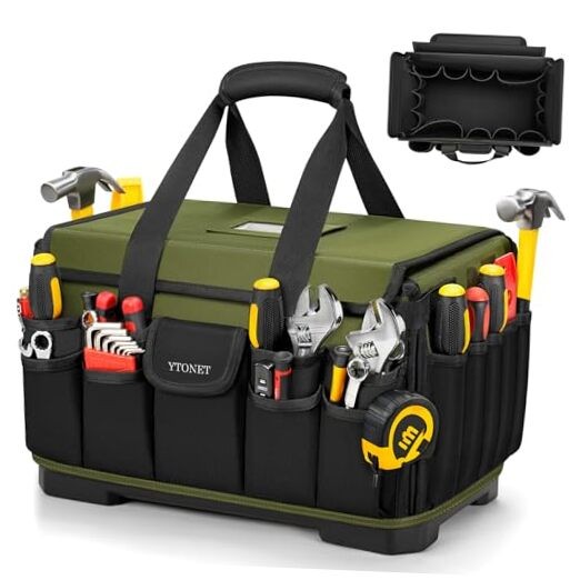 Green Heavy Duty Tool Bag 16″ – 46 Pockets – Electrician Tool Bag