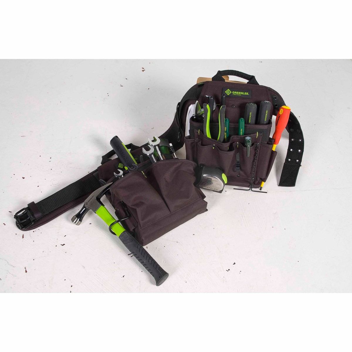 Greenlee 0158-16 3-Piece Pouch/Belt Combo Set, Fits Waist 29″ – 46-Inch, Black