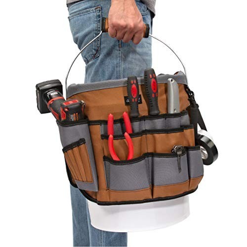 Dickies 35-Pocket Bucket Organizer With Drill Holster