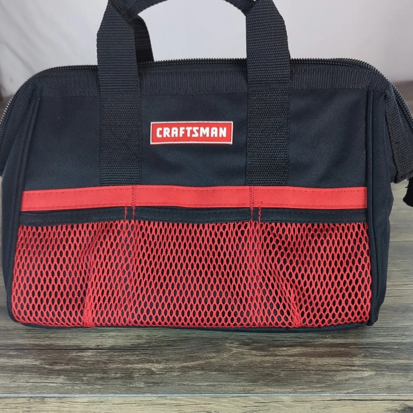 Craftsman Tool Bag CMST513100 13 in Wide Opening 6 pocket Black & Red Multi Use