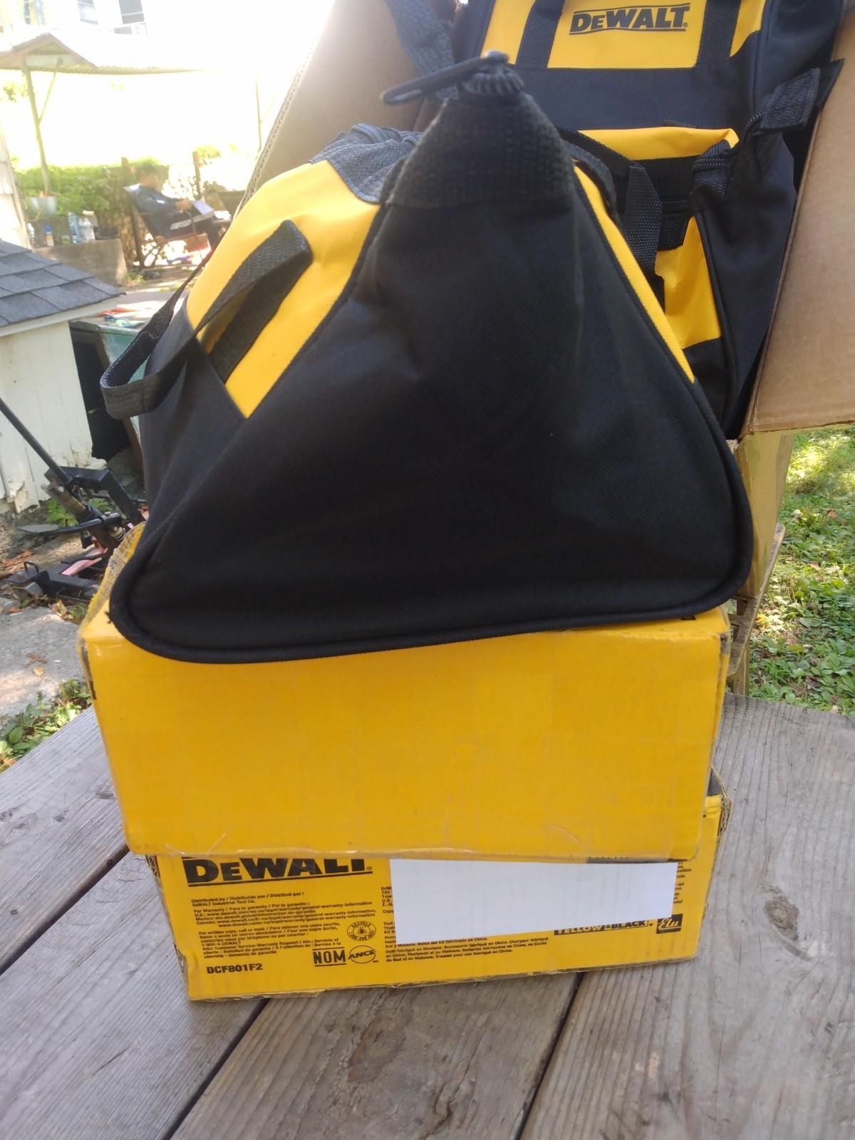 New Small 9″X9″X6″ Inch New Dewalt Tool Bag Carrying Tote Bag Nos Canvas Zip Up