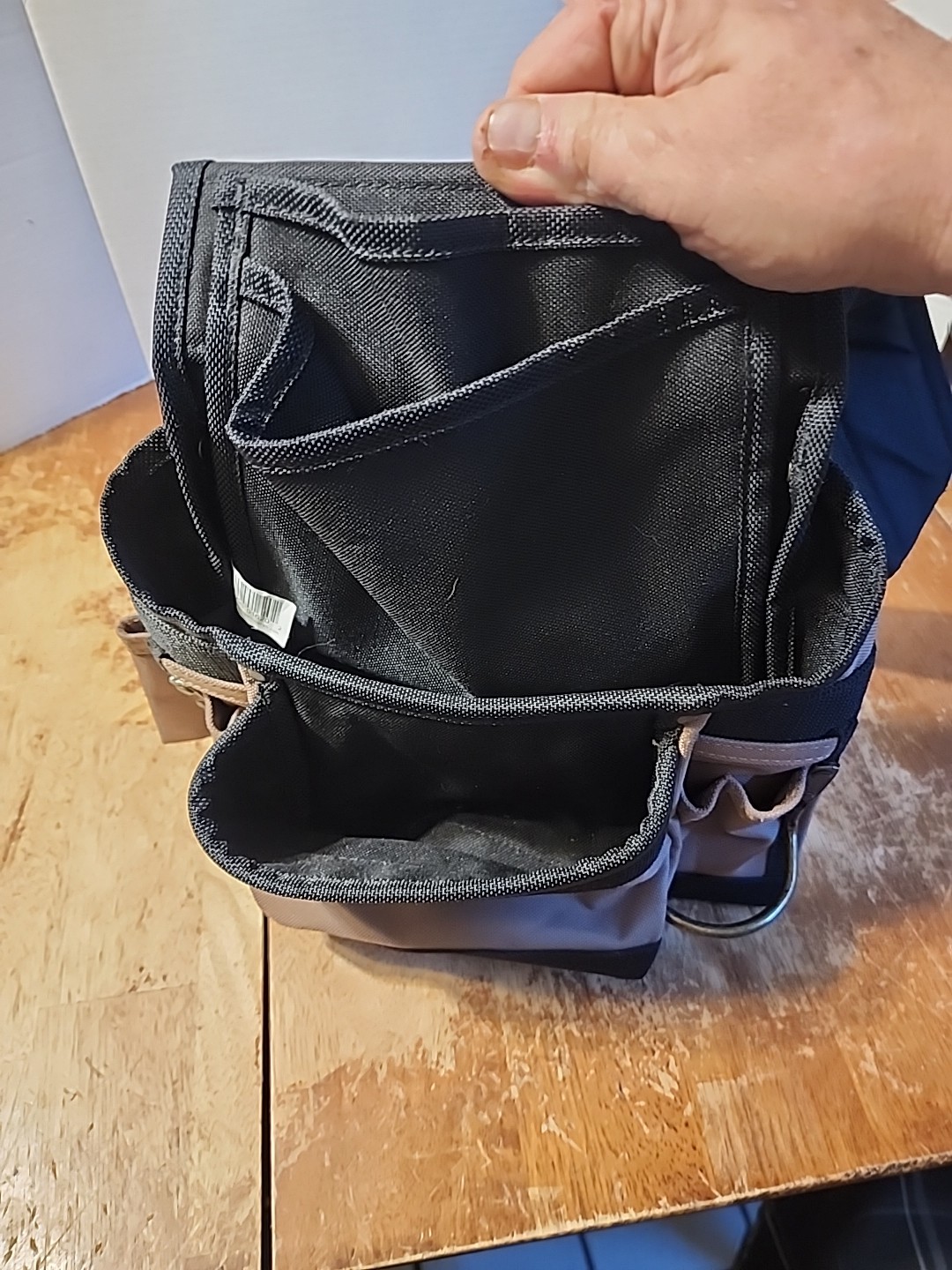 CLC 3.75 in. W X 14.25 in. H Polyester Tool Bag 11 pocket Black/Tan 1 pc
