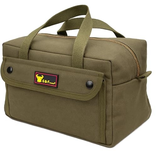 Waxed Canvas All Purpose Military Style Olive Green (11″x7″x6″)