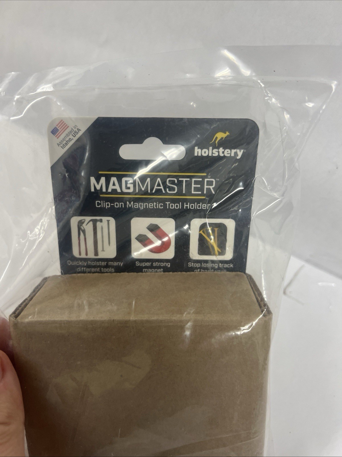 Holstery MagMaster Magnetic Tool &Hardware Holder -Strong clip-on Belt Magnet