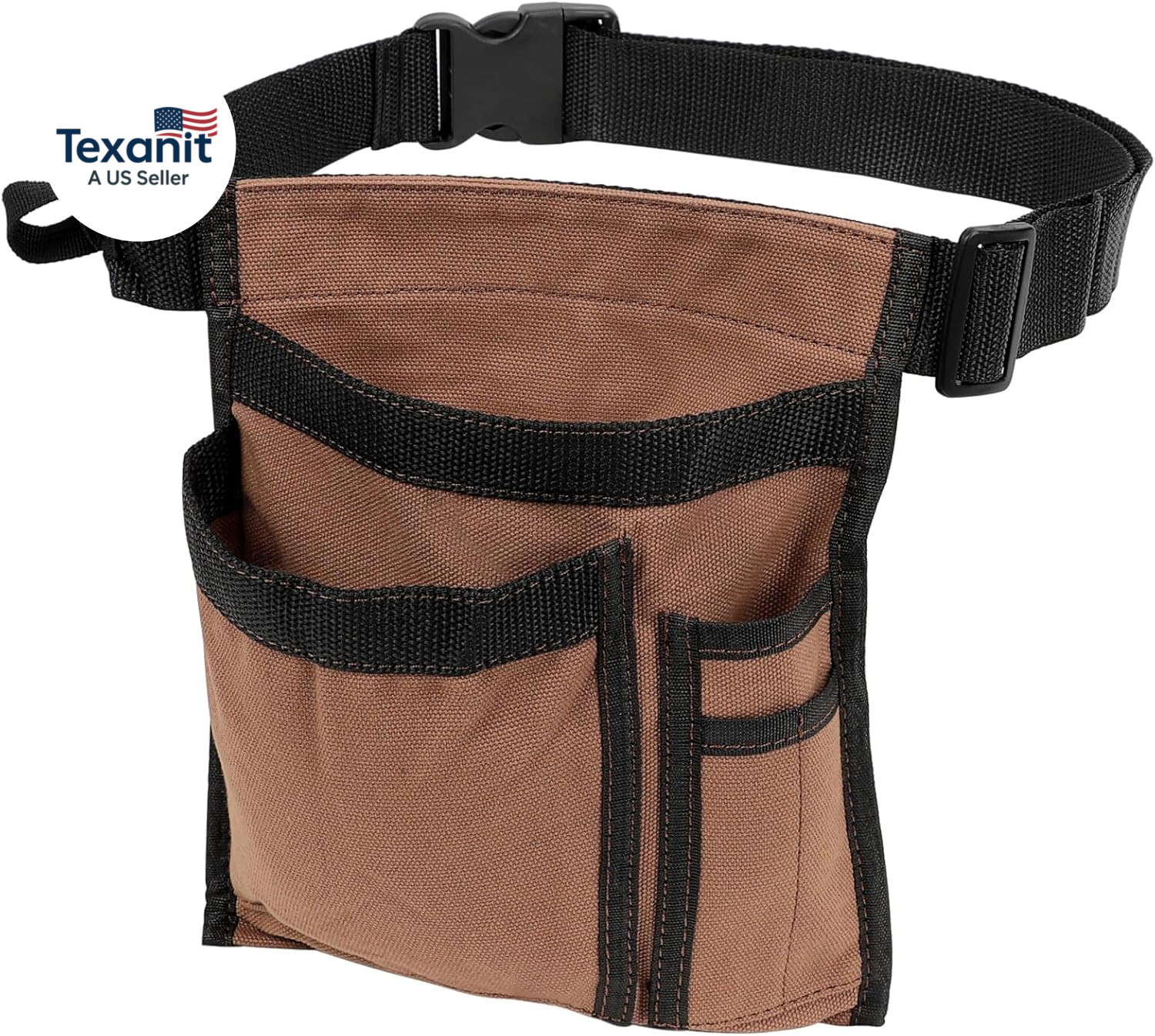 5-Pocket Tool Belt for Men, Durable Canvas Construction, Adjustable Belt, Utilit