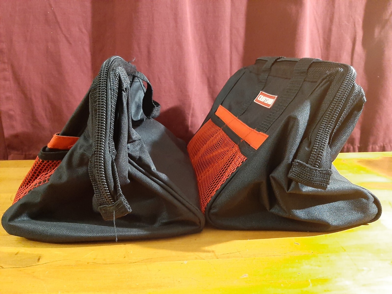 Lot of 2 Craftsman 13″ Tool Canvas Carry Tote Bag with Zipper Red and Black NWOT