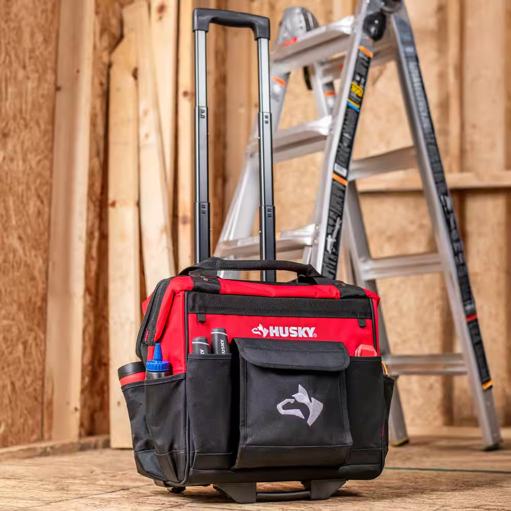 Husky 14 In. 13 Pocket Rolling Tool Bag