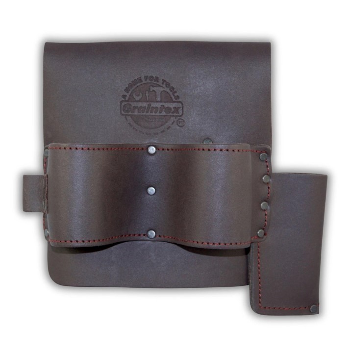 Graintex LH2459 Multi Tool Leather Hammer Holder Heavy Duty Oil Brown