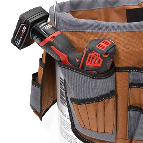 Dickies 35-Pocket Bucket Organizer With Drill Holster