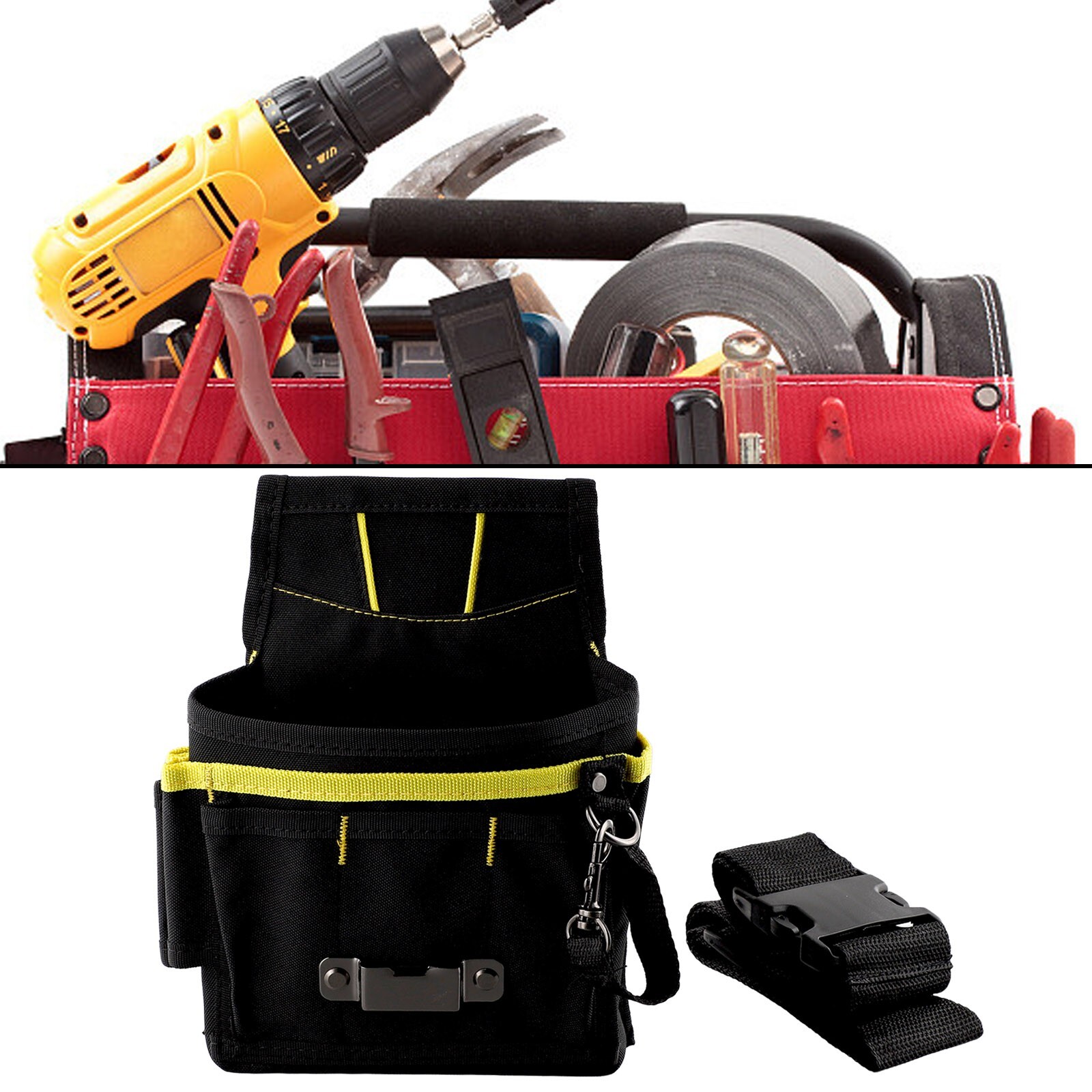 Tool Bag Waist Storage 24*17*4cm 600D Oxford Fabric Belt Tool Electrician