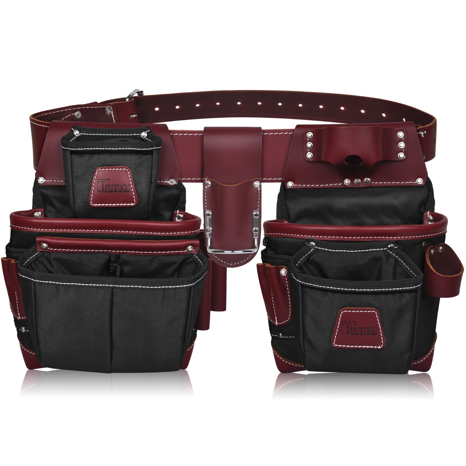 TRUTUCH Nylon and Leather Tool Belt | Framing Tool Bags | Nylon Tool Pouch