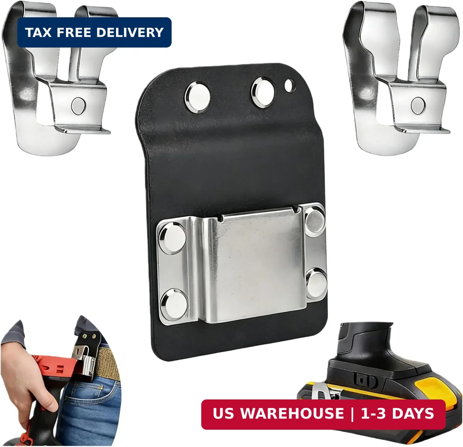 Drill Holder Belt Clip Holster for Cordless Drill Impact Driver Screwgun Fits 63