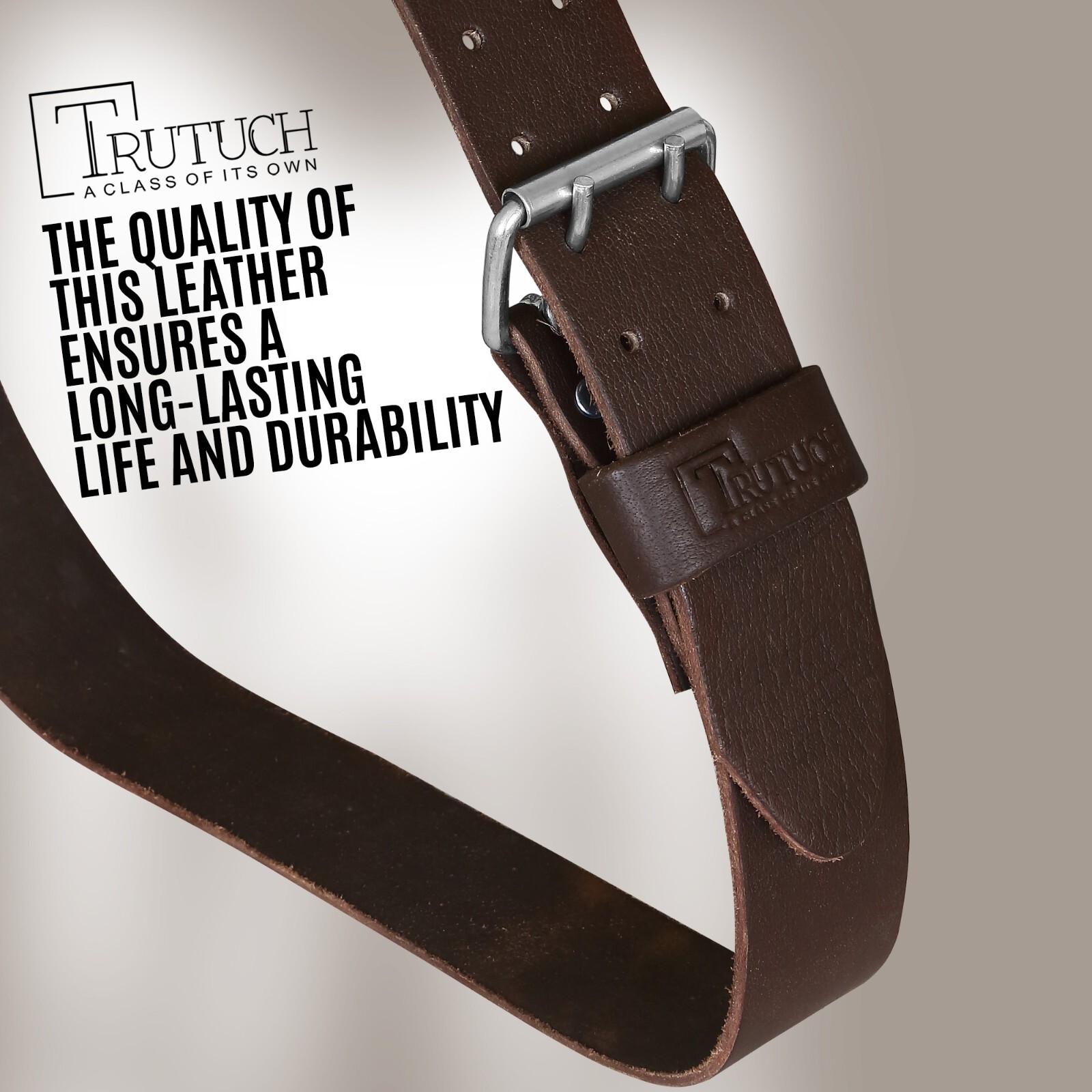 TRUTUCH Leather Work Belt | Chocolate Leather 2-Inch Work Belt | Tool Bag Belts