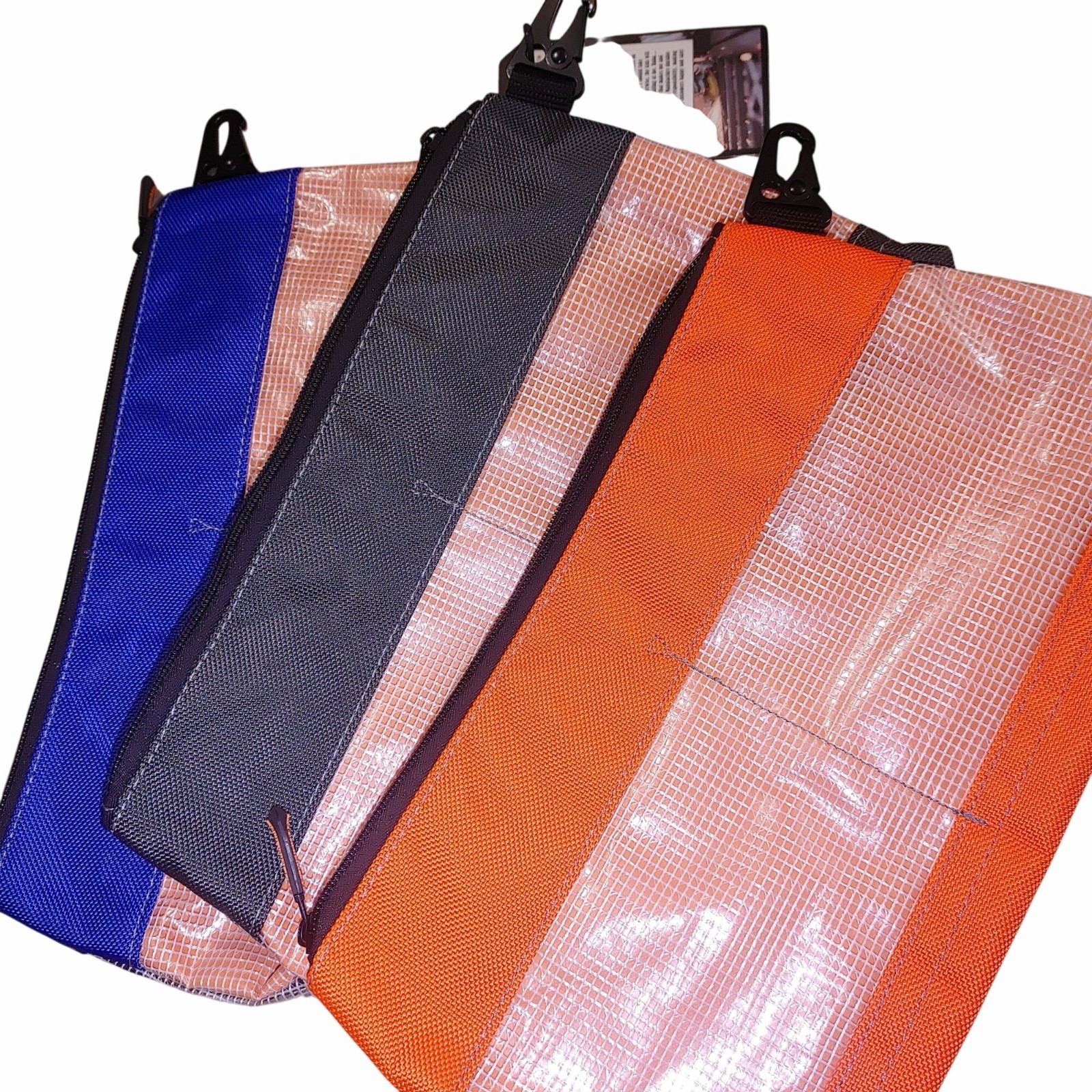 Welkinland Clear Mesh Tool Bags Heavy Duty Blue Orange Black Organize Storage