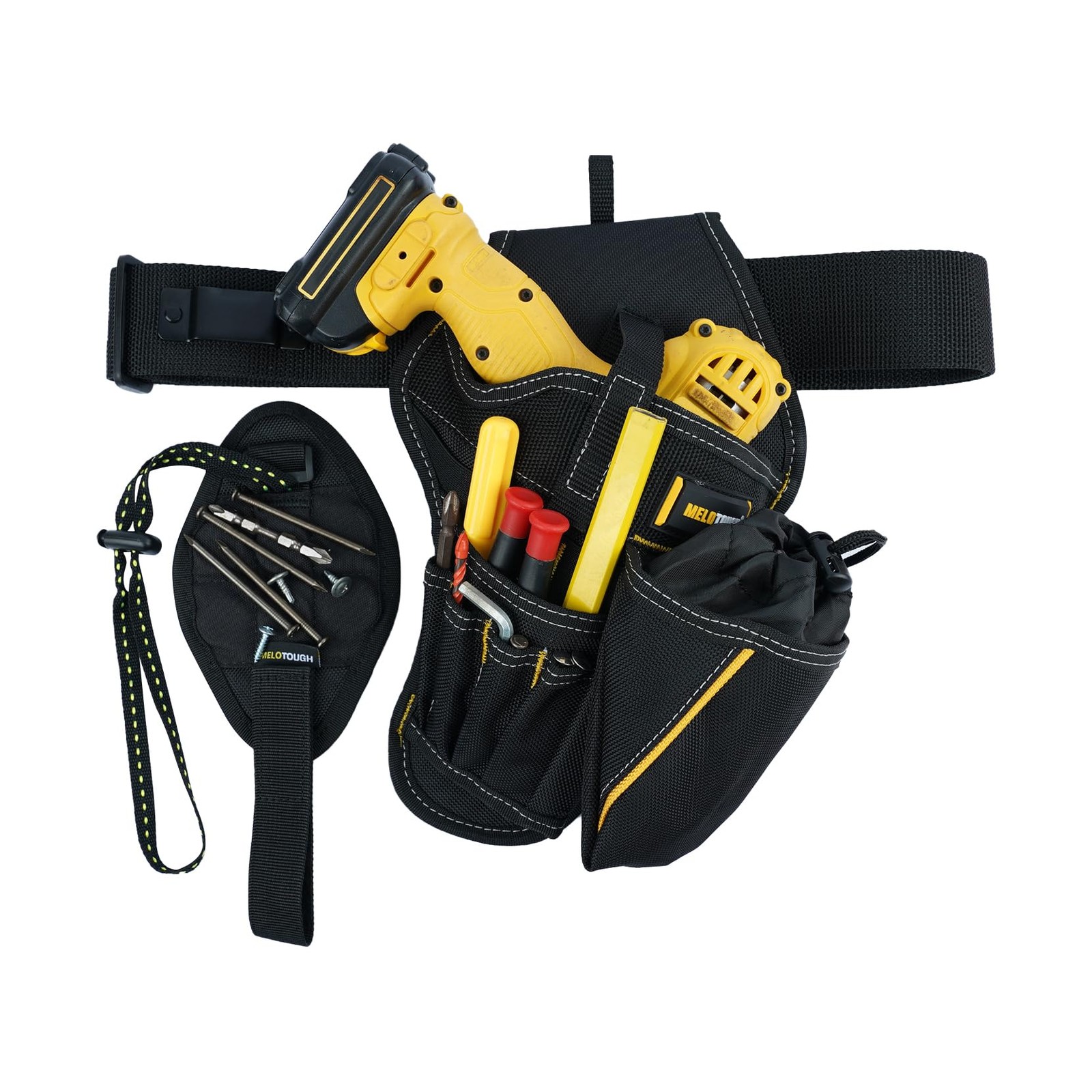 MELOTOUGH Impact Holster 3-in-1 Drill Holster Combo with Magnetic Wristband,T…