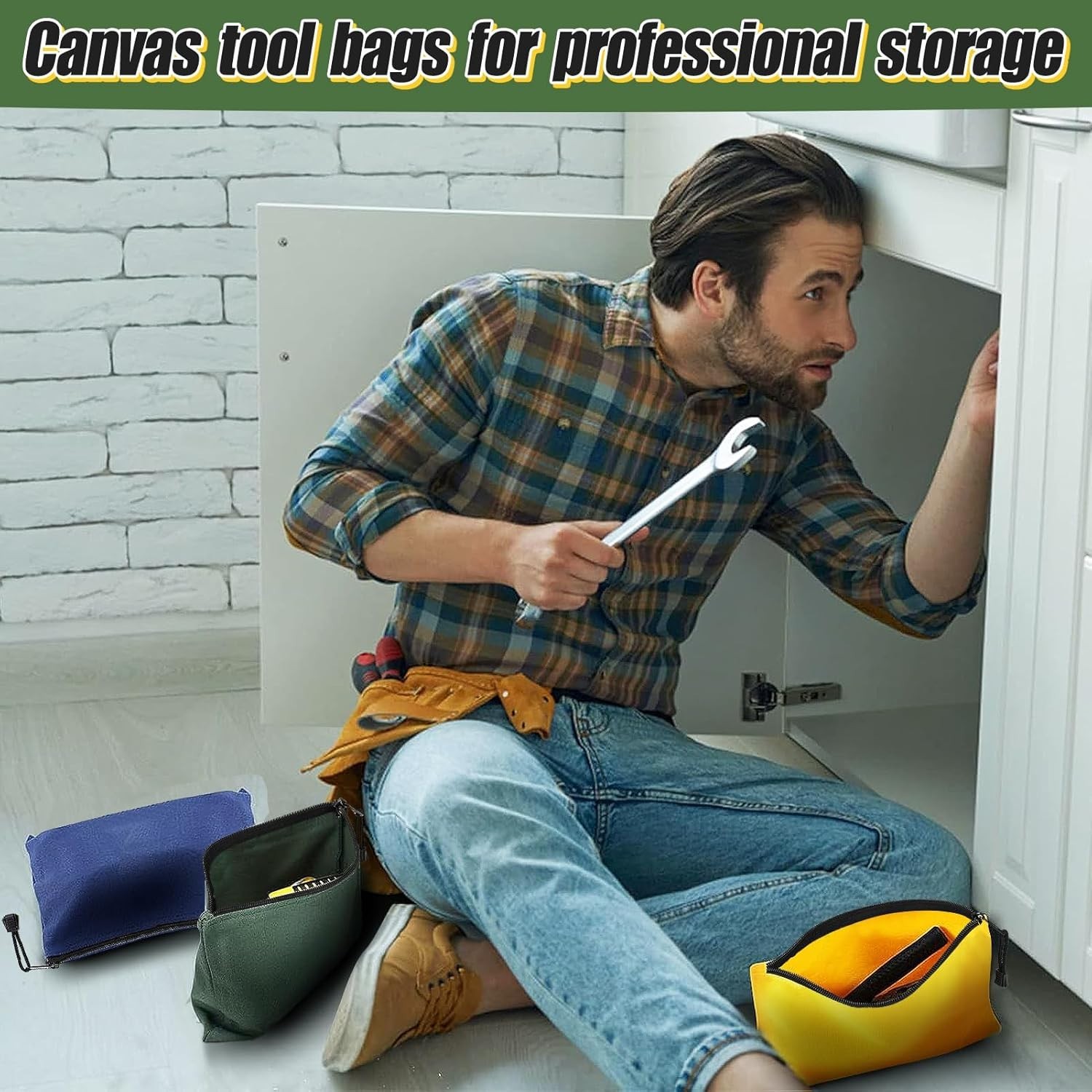 Multipurpose Water-Resistant Tool Bags – 11.2»x7» in 6 Eye-Catching Colors