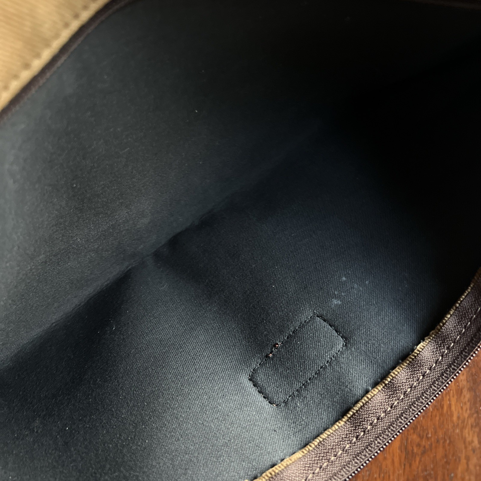 Brooks Brothers Heavy Duty Tan Canvas Pouch with Snap-on Buttons