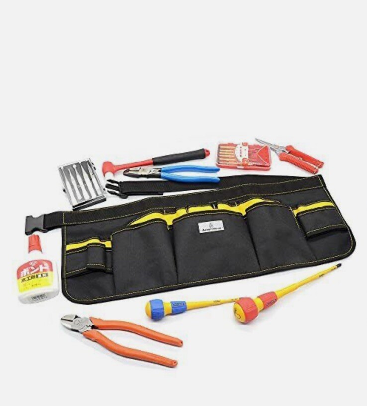 2 Gardening Tool Waist Bag Belt Heavy Duty Oxford Tool Apron Organizer 7 Pockets