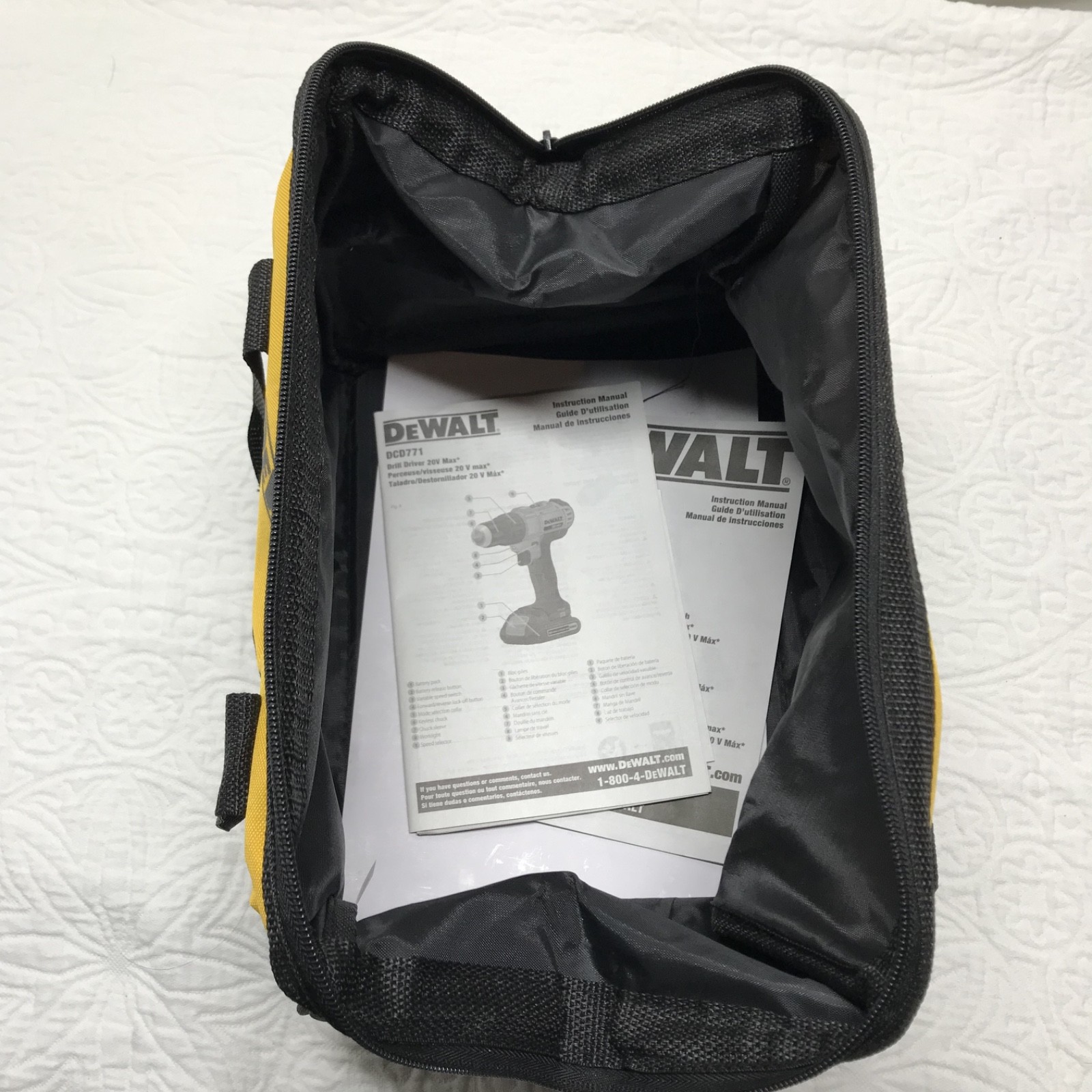 New Dewalt Heavy Duty Ballistic Nylon 13″ Tool Bag Construction 13x10x10 Inch