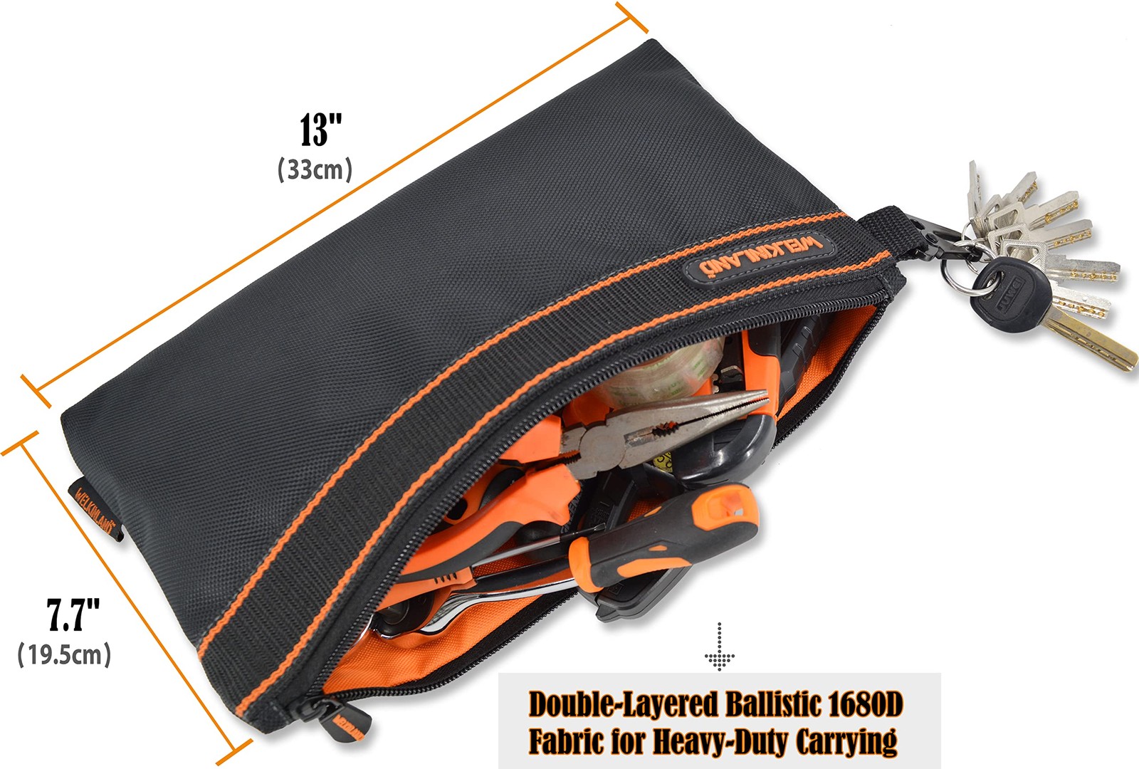 WELKINLAND 13Inch (Length) * 7.7Inch (Width), Orange, Black, Grey, Blue