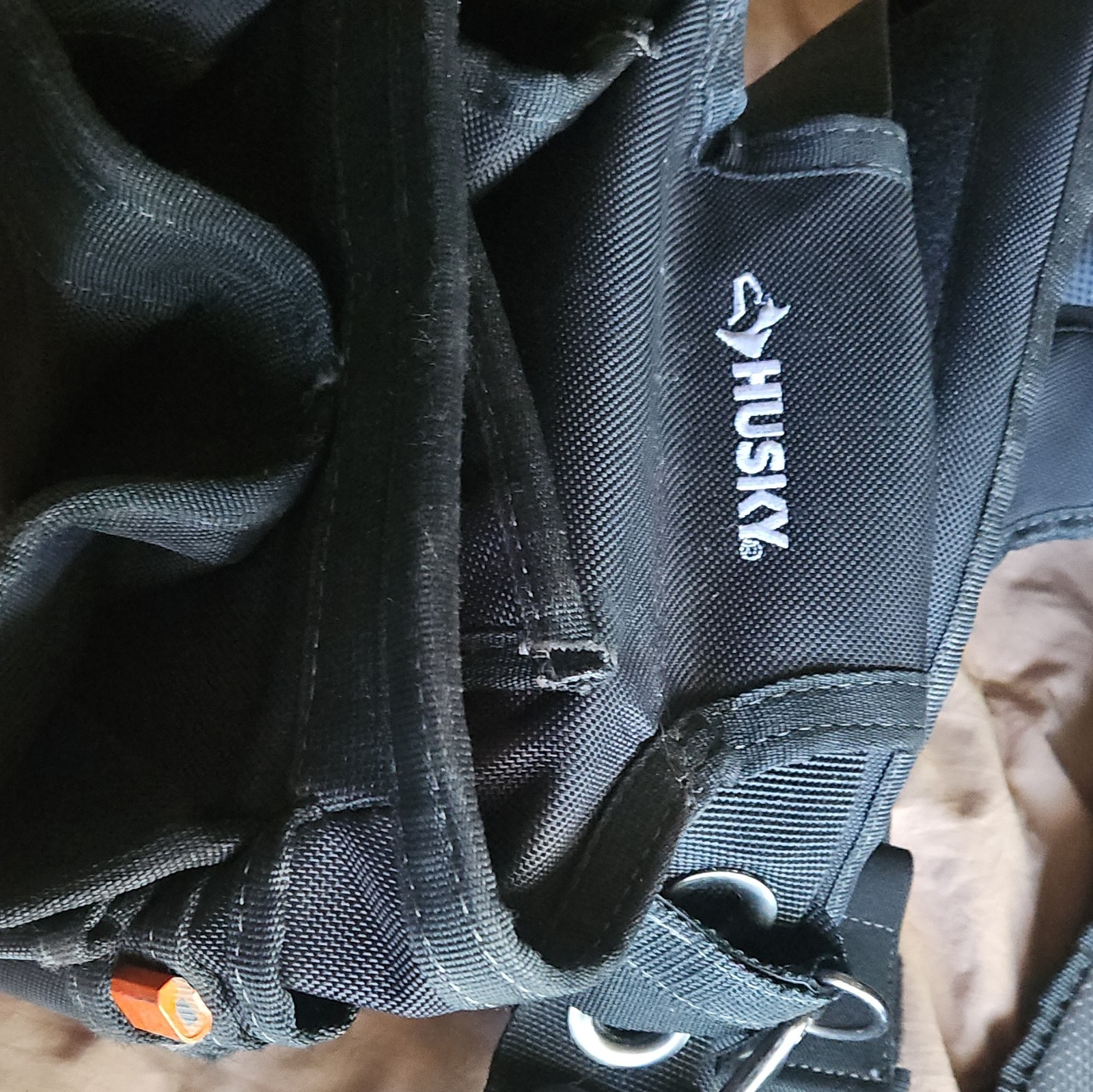 Husky Side Buckle Adjustable Padded Tool Belt Suspenders Rig Black/Gray