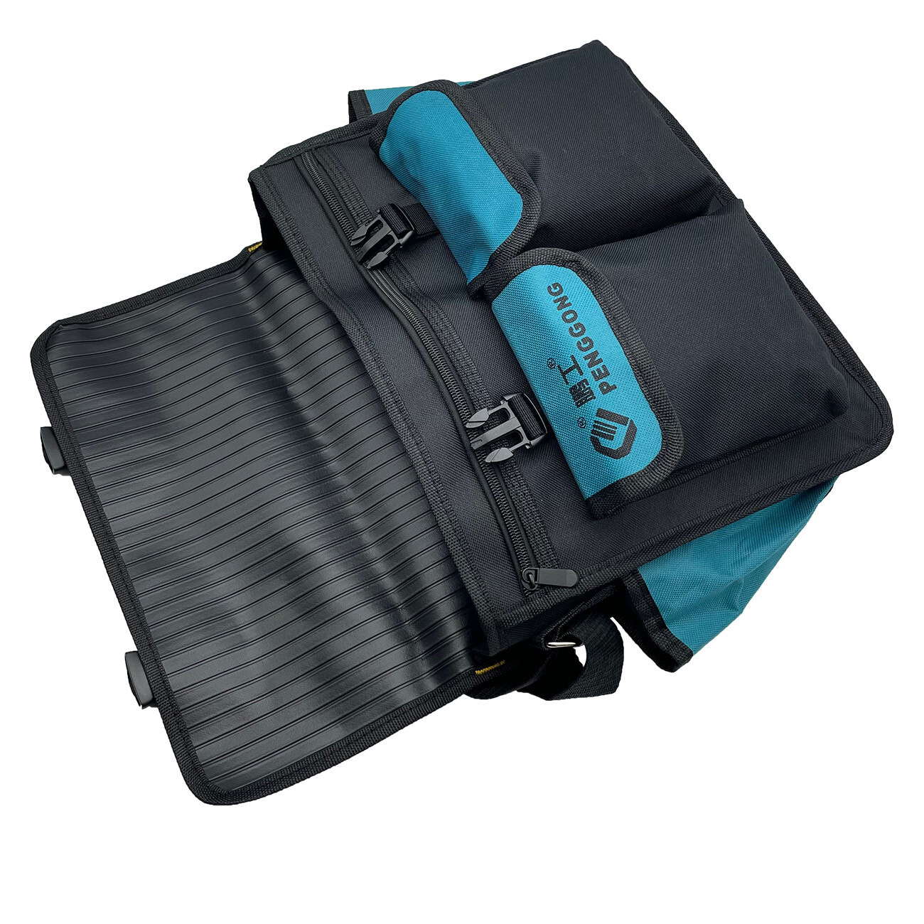 14″ Electrician Large Tool Bag Multi Pockets Storage Portable 13.78×3.5×11.22in