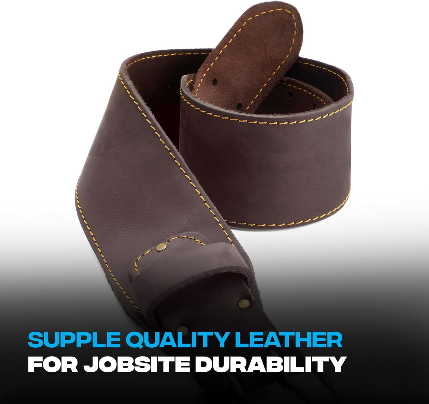 Pro XL 3 Inch Wide Leather Tool Belt made of Full Grain Oil-Tanned Leather – Too