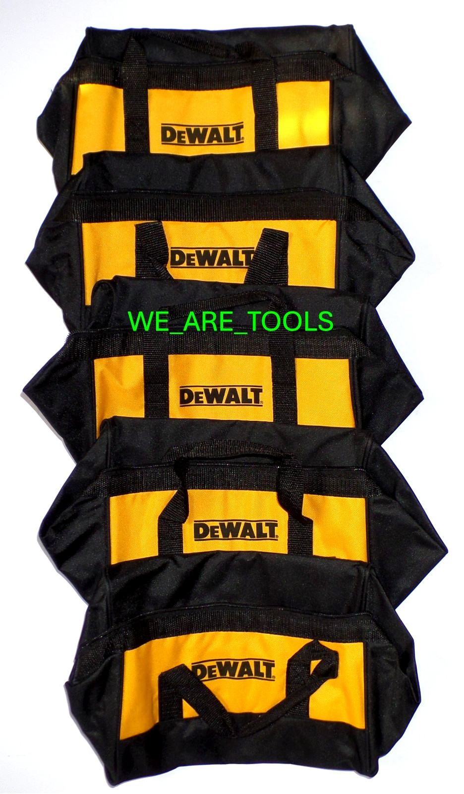 (5) Dewalt Tool Bag / Case 11″ x 8″ x 8″ Canvas For 20V Drill, Battery, Saw