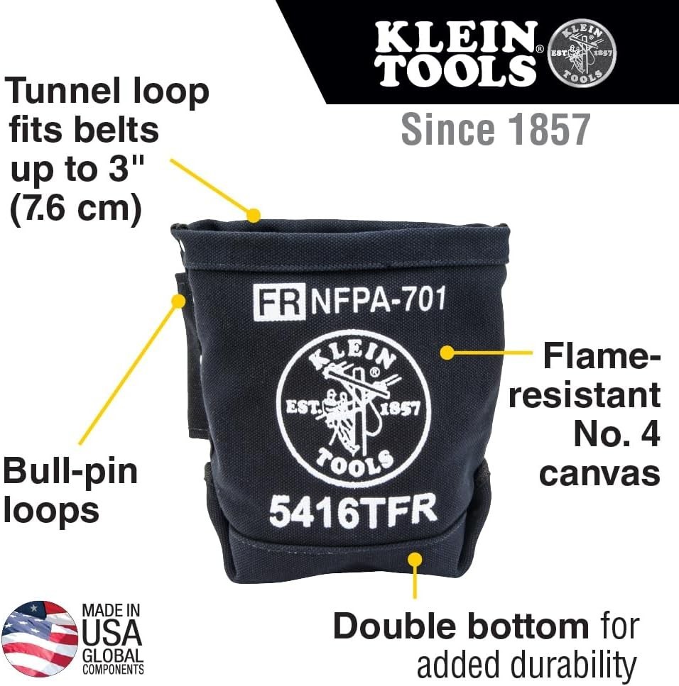 11×9.6×2.1 Inch Flame-Resistant Canvas Bolt Bag with Double Reinforced Bottom