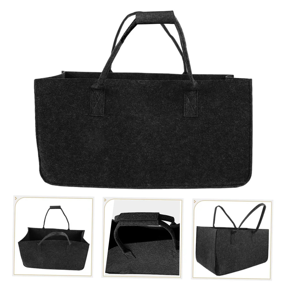 Unisex Firewood Carrier Log Tote Bag Indoor Wood Storage Rack Basket Holder