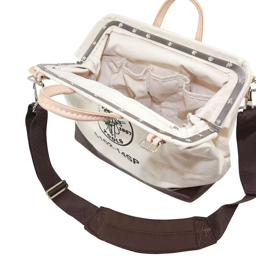 Deluxe Tool Bag, Canvas, 10 Pockets, 14-Inch