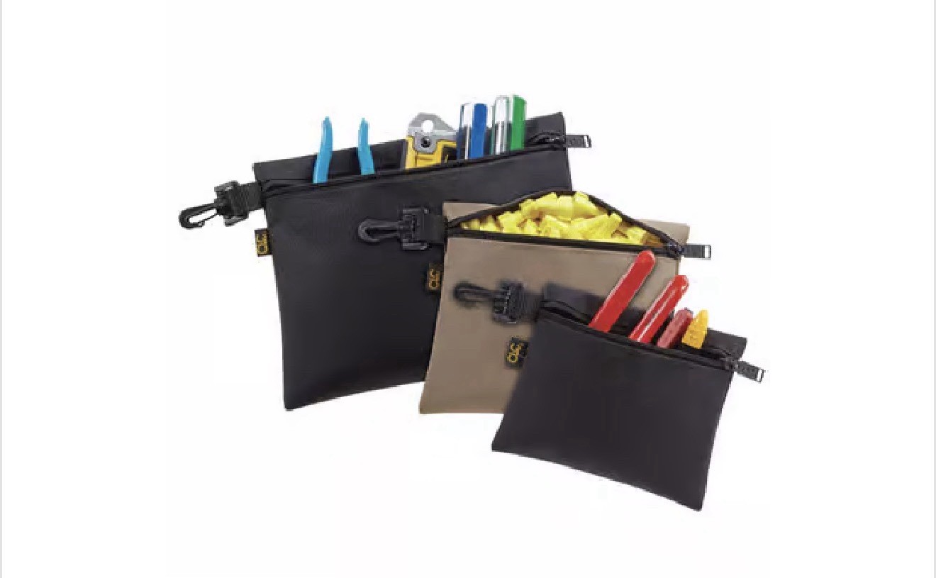 CLC Work Gear Tool Works 1100 3 Clip-on, Zippered Bags
