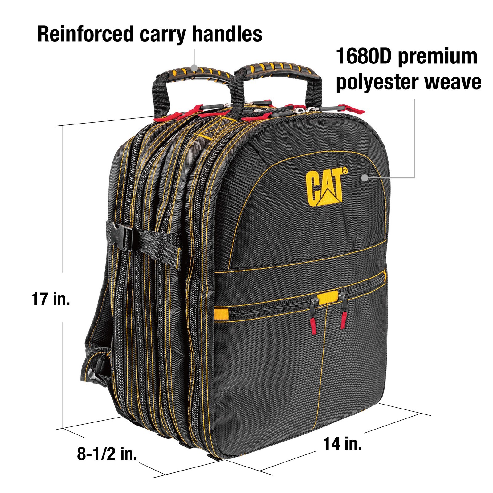 Cat 17 Inch Pro Tool Back Pack – 240052