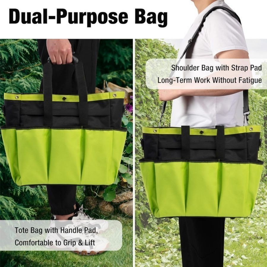 Heavy-Duty Gardening Tool Tote Bag -Durable And Stylish 600D Polyester Organizer