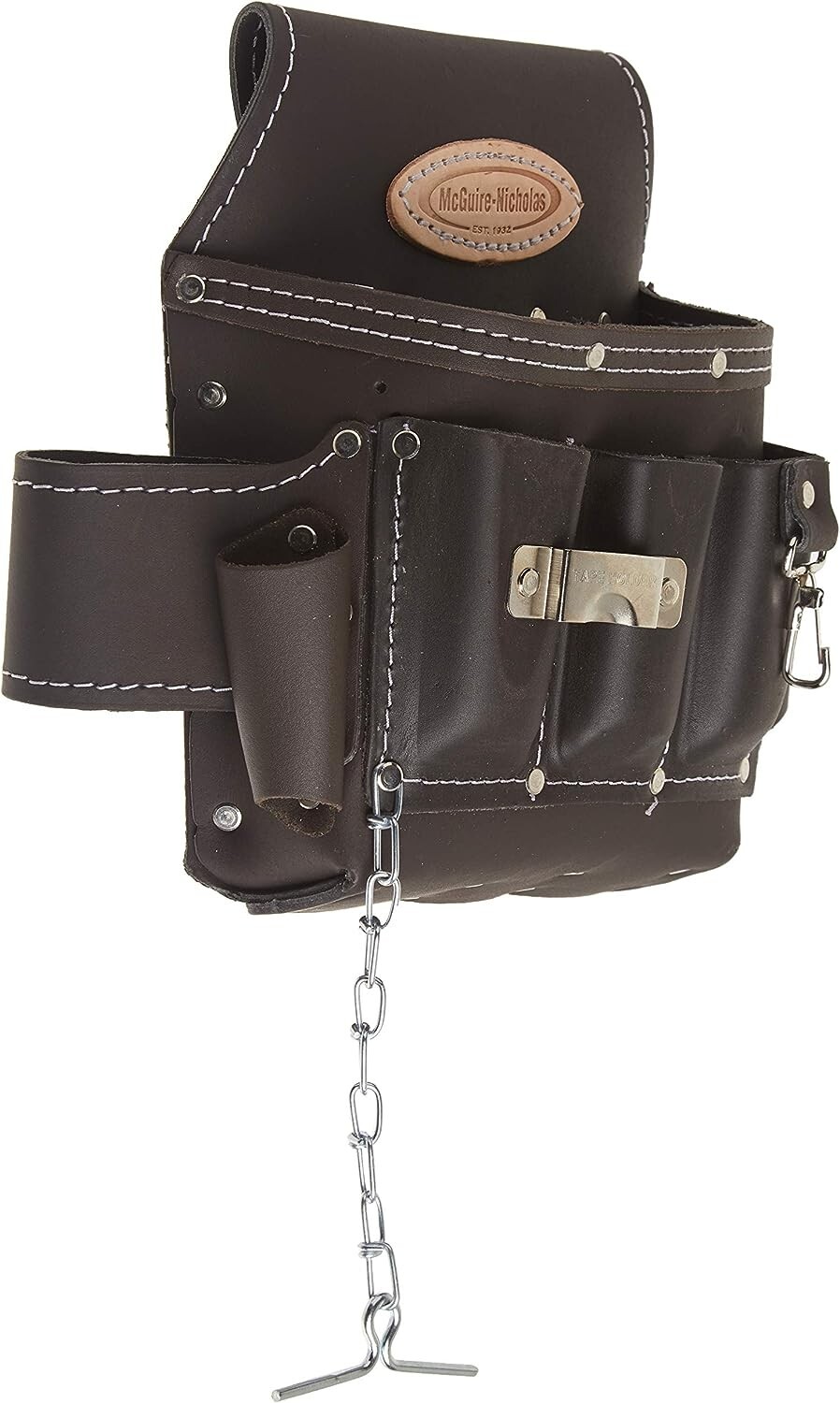 McGuire-Nicholas 526-CC Brown Professional Electrician’S Pouch, oil tanned leath