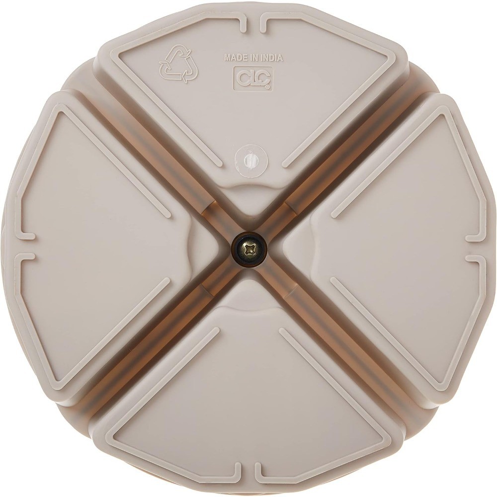 High Capacity 4-Inch Deep Round Bucket Tray in Cream White Finish