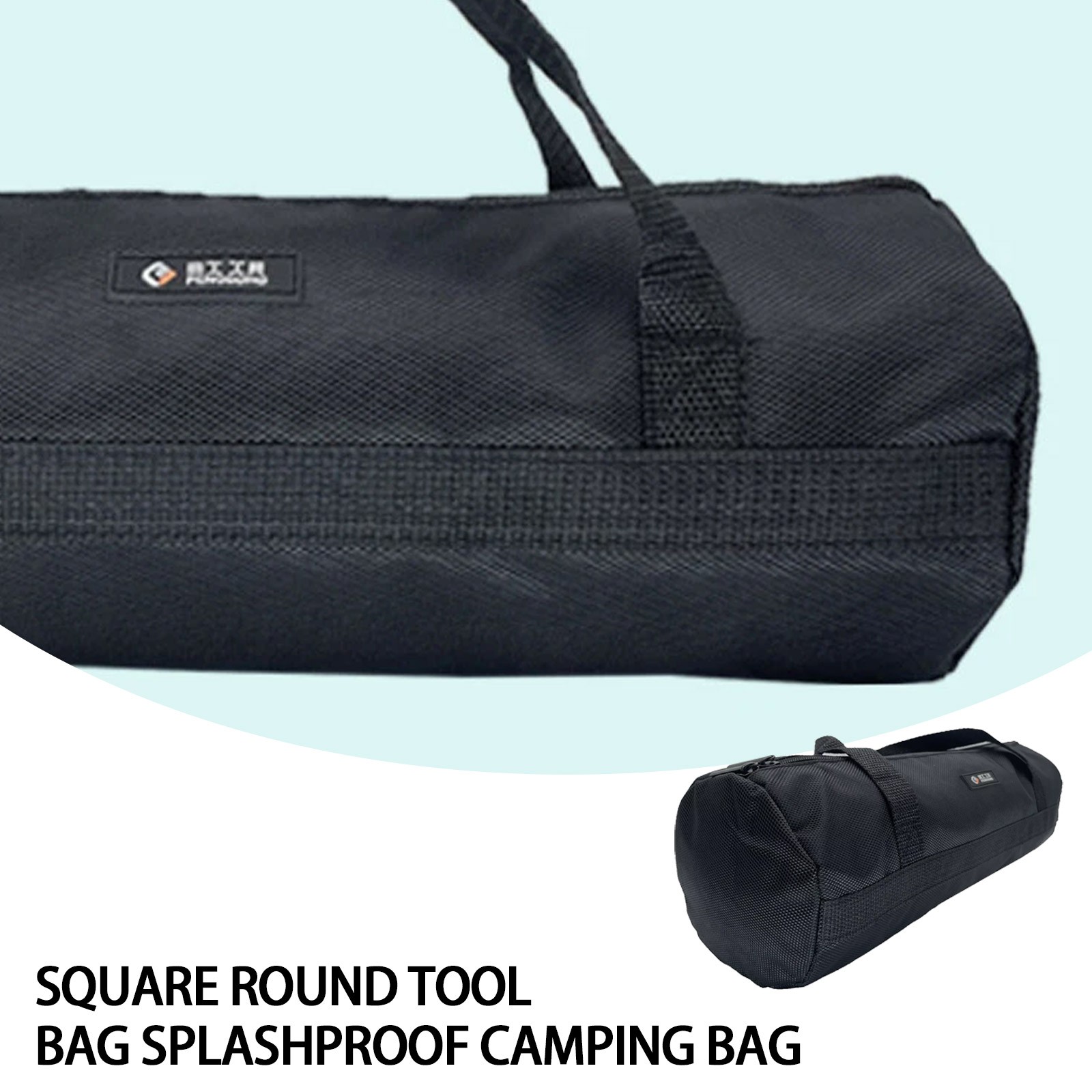 20inch Black Tool Bag with Zippers Multi Purpose Waterproof Storage easy carry