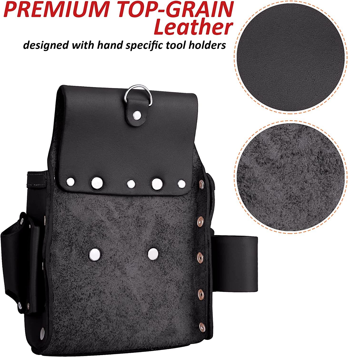 Leather Tool Pouch for carpenters Tool bag for electricians Framers electric