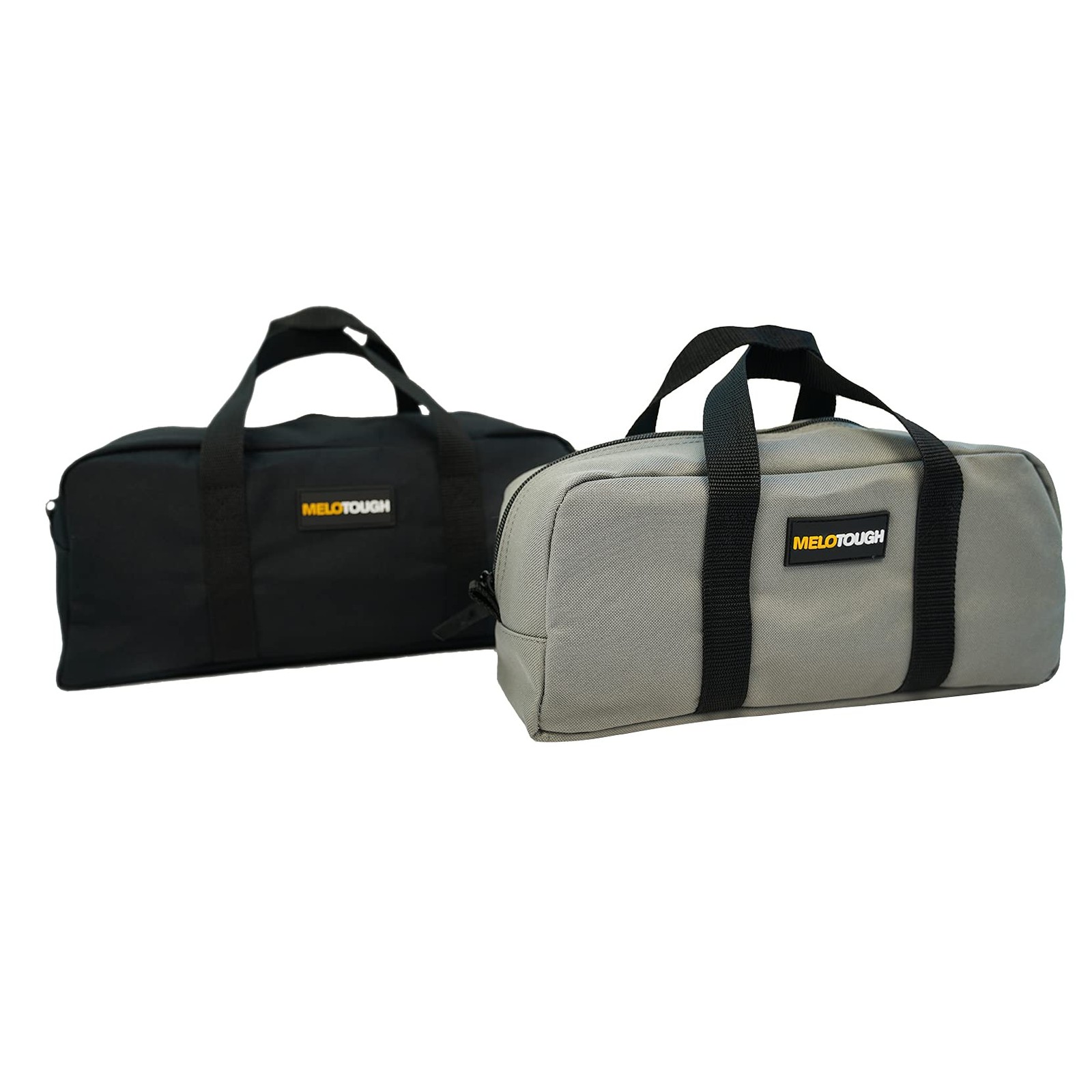 14 Inch Tool Tote Organizer Bag Set 2 Pack Electrician Plumbing HVAC Black Grey