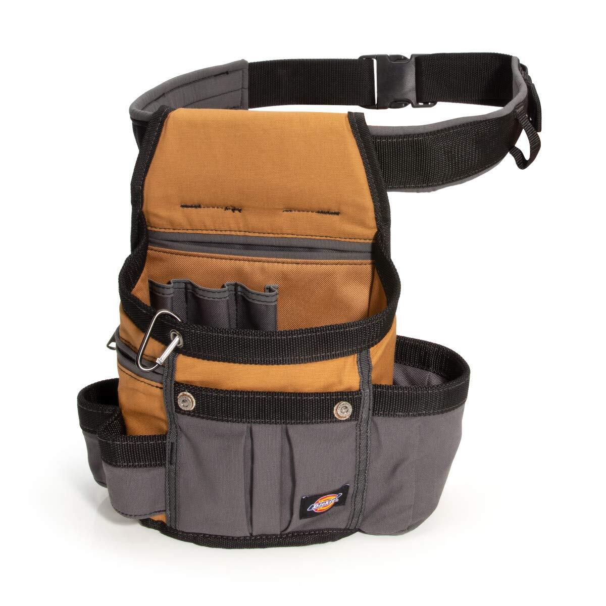 Dickies 8 Pocket Adjustable Tool Belt Pouch with Padded Back and Storage Options